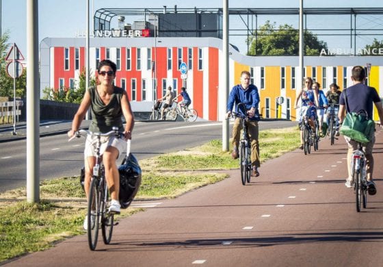 Op het fietspad